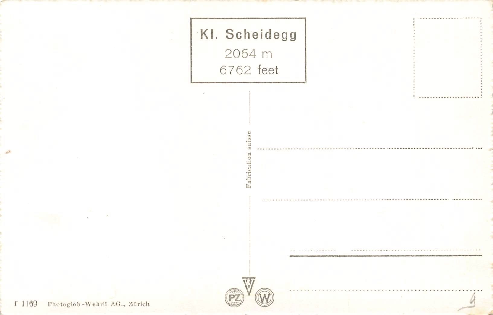 Cartoline postali: Kleine scheidegg eiger und Mönch Bahnhof Standseilbahn – Usato da Biasca venduto da Blenio71 1