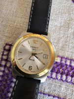 Tissot PR 50 Herrenuhr Edelstahl Lederband Goldfarben