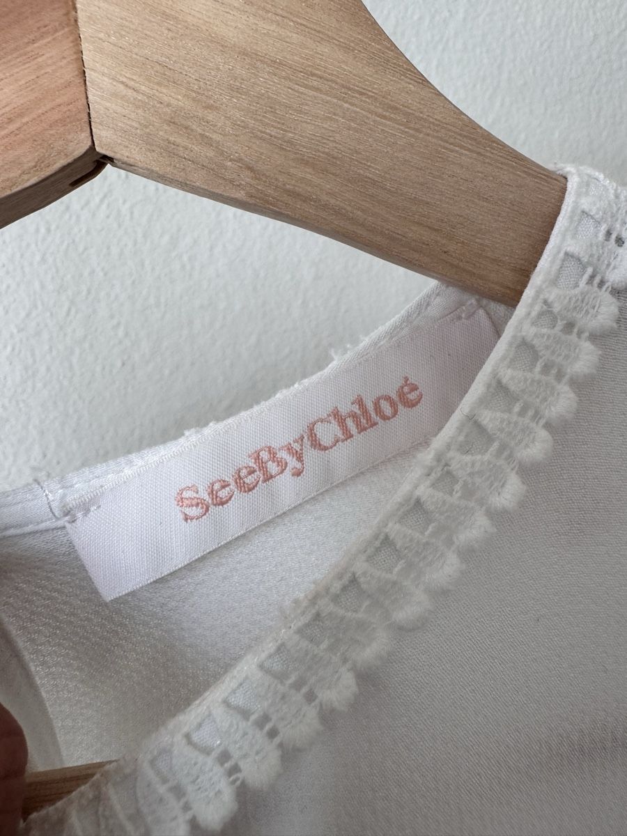 Chloé Blusen: See by Chloé White Blouse, Size 36, Stylish & Timeless – Gebraucht aus Zürich von Flao_78376 3