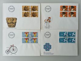 1983 FDC Werbemarken Viererblocks