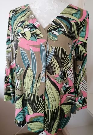 Farbenfrohe Bluse der Marke "Canda Premium", Gr. L