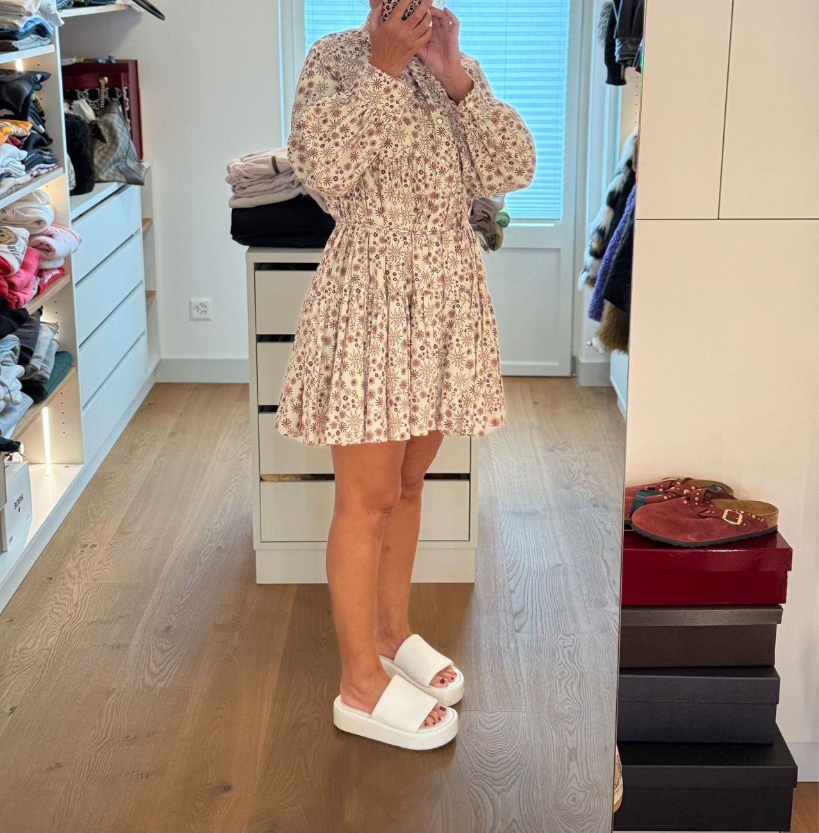 Kleider: Kleid Sandro Paris Blumenmuster Langarm Grösse S – Gebraucht aus Luzern von per_mxf5 1