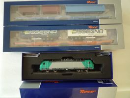 ‼️LAST MINUTE Roco Set Lok + 2 Tragwagen T3000 Wascosa/Nacco