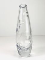 Elegante Solifleur Glas-Vase mit Kreisformen