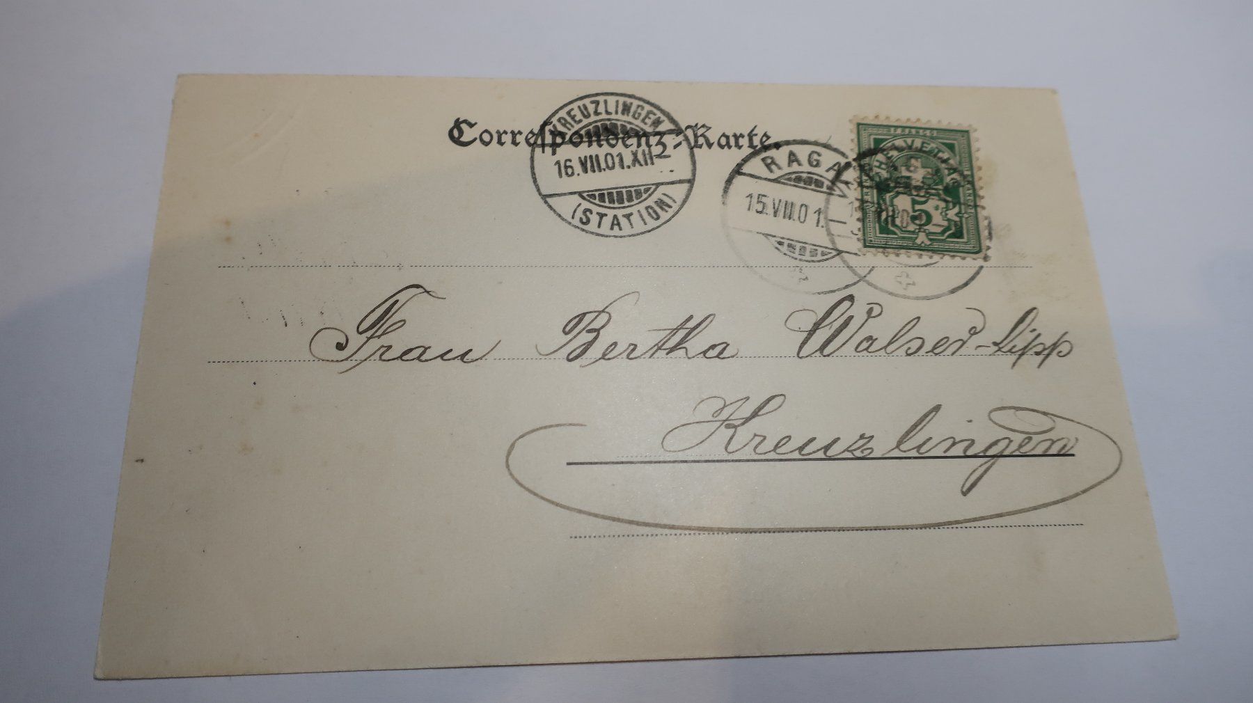 Cartes postales: Hotel Hof Ragaz  1901 – D'occasion à Cormoret par Pascalll2001 4