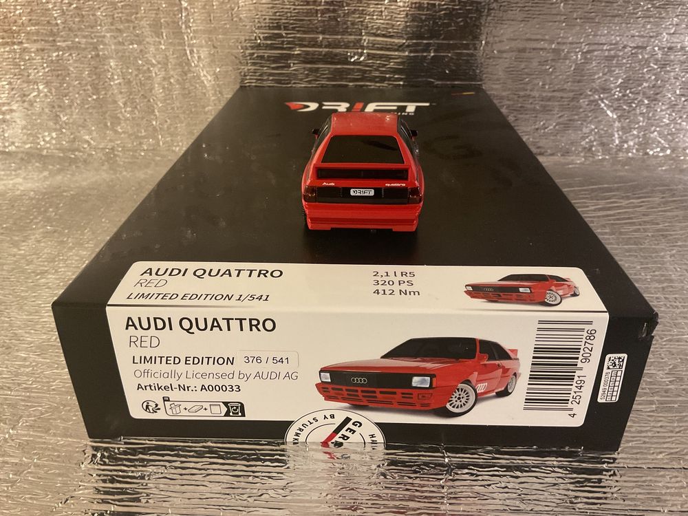 Sturmkind RC Modellbau: Sturmkind Drift Racer Audi Quattro Limited Edition 1:43 – Neu und originalverpackt aus Thun von Velomobil 6