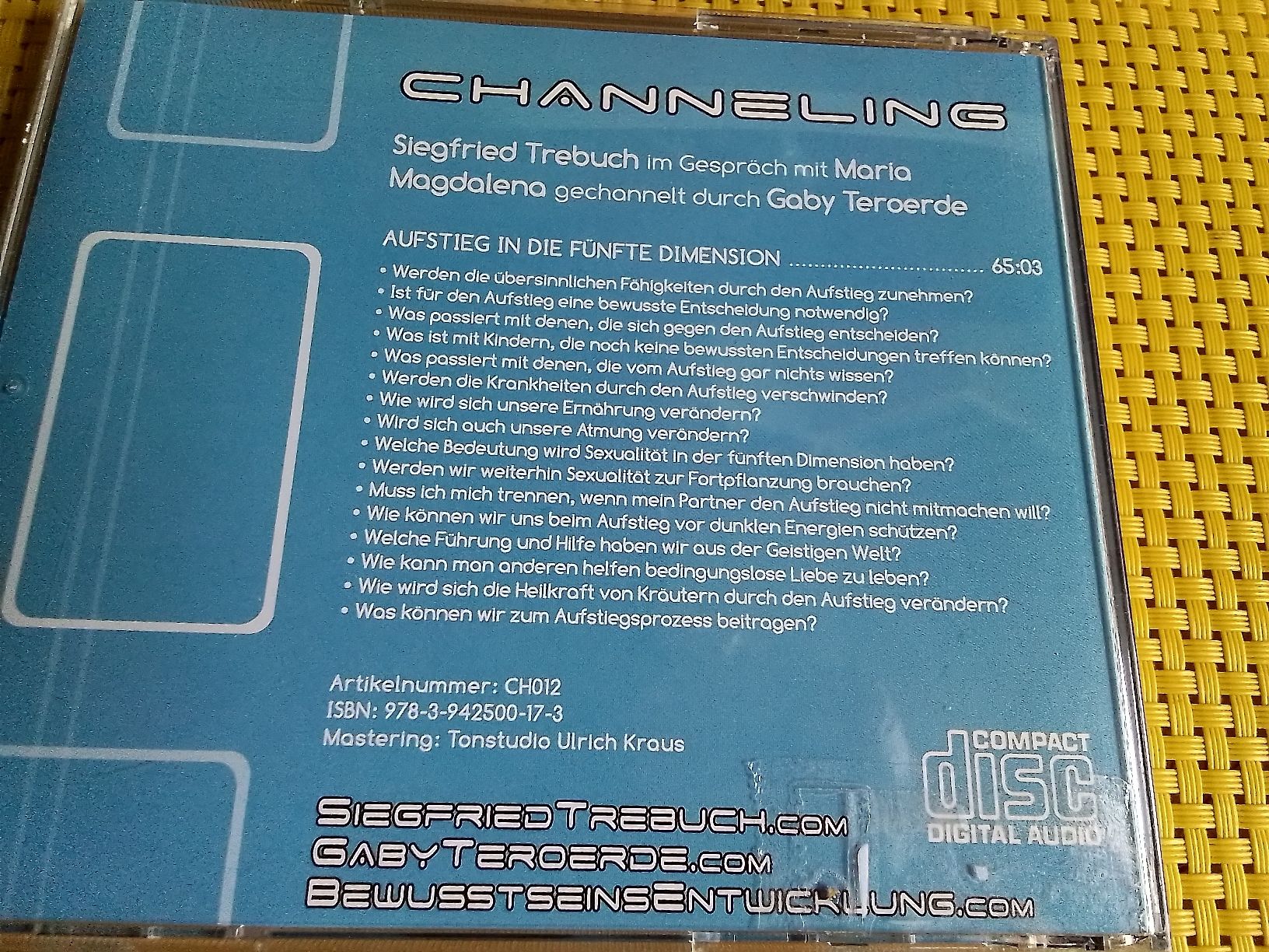 CD: CD - Aufstieg in die 5. Dimension- Channeling – Usato da Rebstein venduto da Buchsi03 2