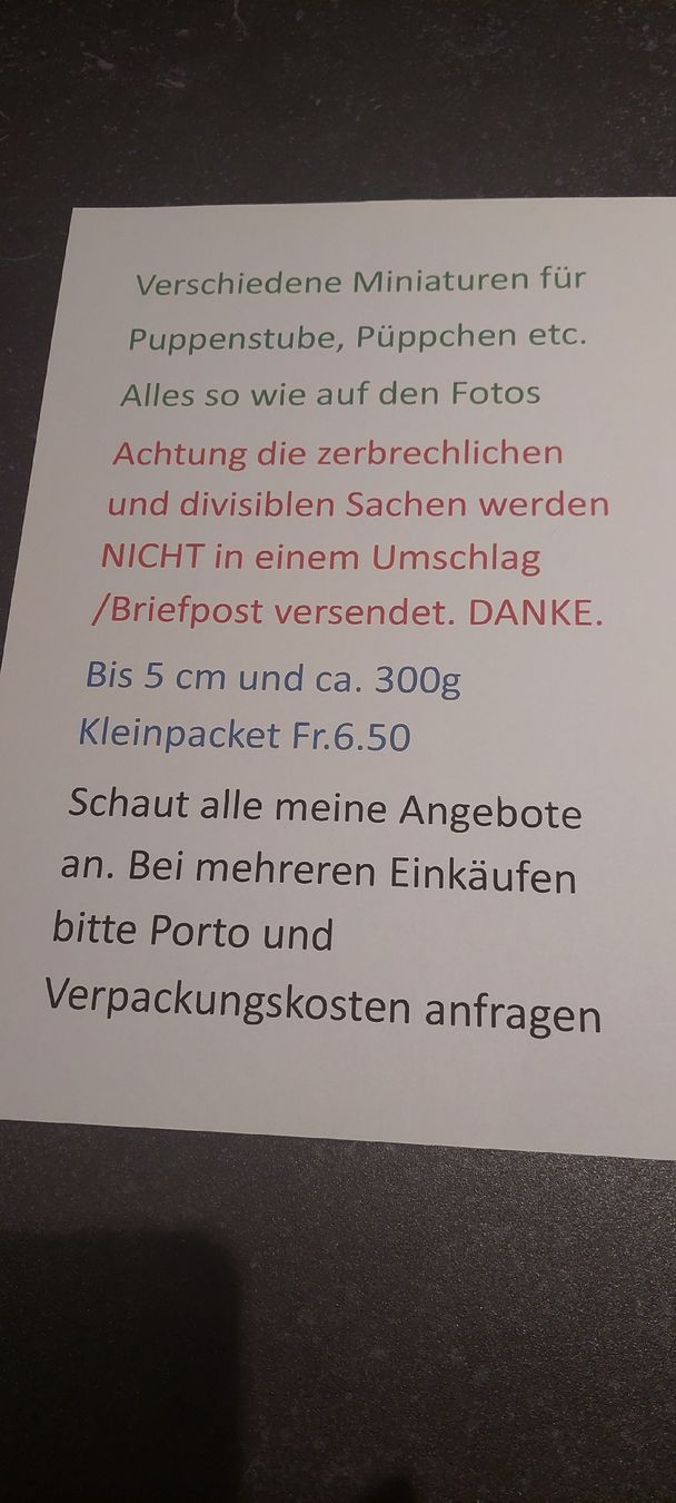 Puppenhäuser & -möbel: Puppenstuben Deko  – Neu (gemäss Beschreibung) aus Muri AG von nindo1 7
