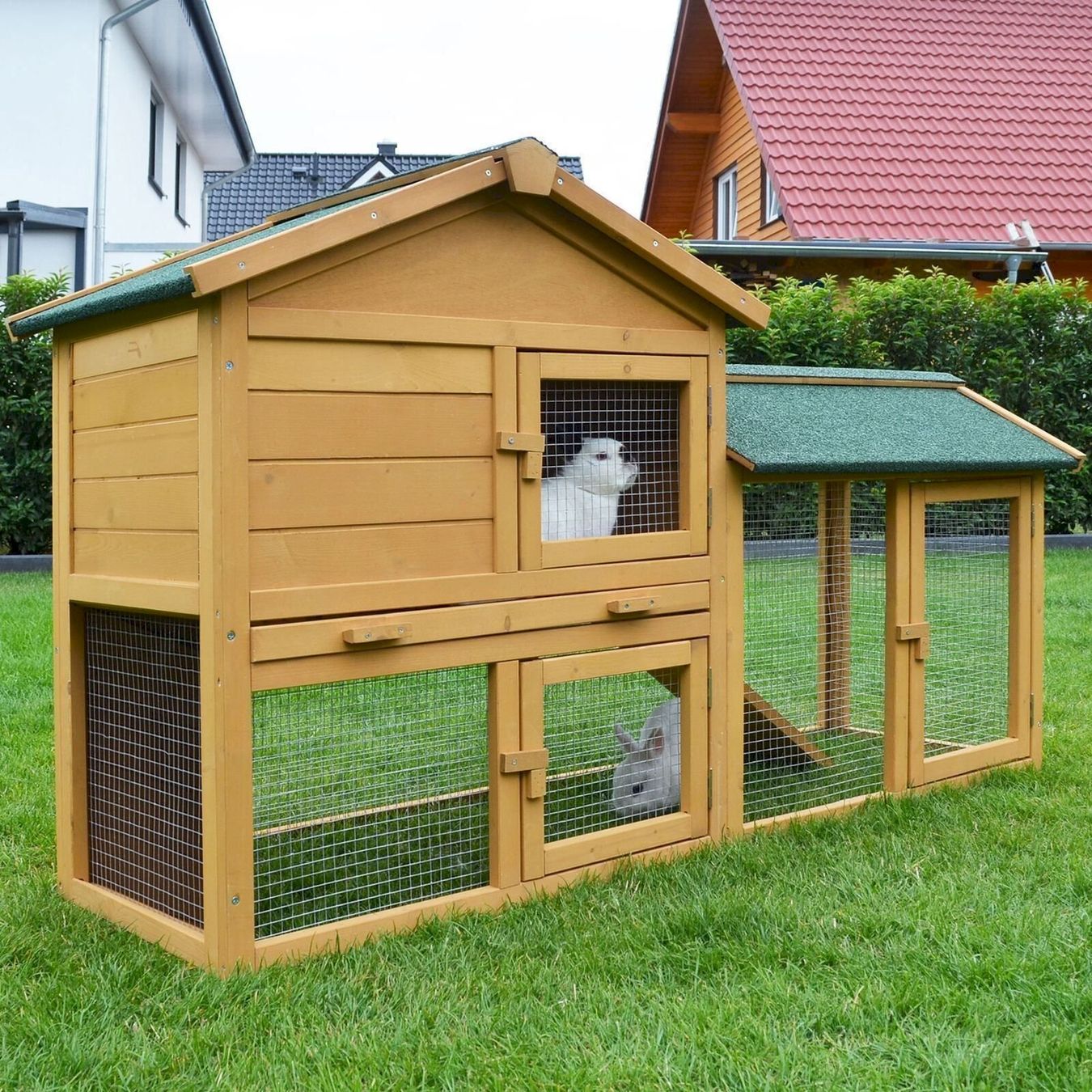Gabbie, trasporto & Sicurezza: Hasenstall Hasenvilla 147 x 53 x 85 cm – Nuovo e nell'imballaggio originale da Bottighofen venduto da zaap 3