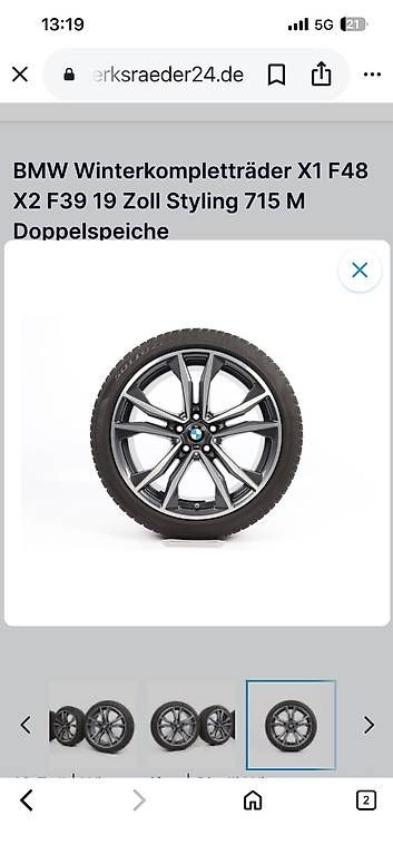Cerchioni: Bmw komplett Winterreifen – Usato da Goldach venduto da milef0571
