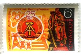 Briefmarke "25 Jahre DDR". UdSSR