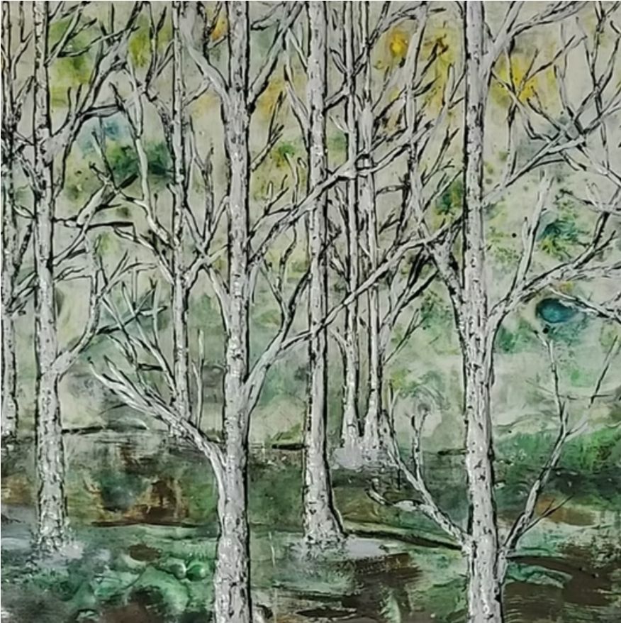 Foto & Immagini: Encaustic Bild, Birkenwald – Nuovo (secondo la descrizione) da Meggen venduto da car_rxl6