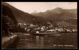 Foto-AK Clarens, Débarcadère, Dampfer La Suisse