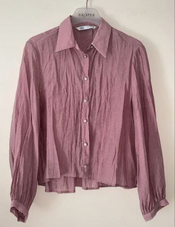 Zara Bluse rosa mit Schmuckknöpfen Grösse M guter Zustand