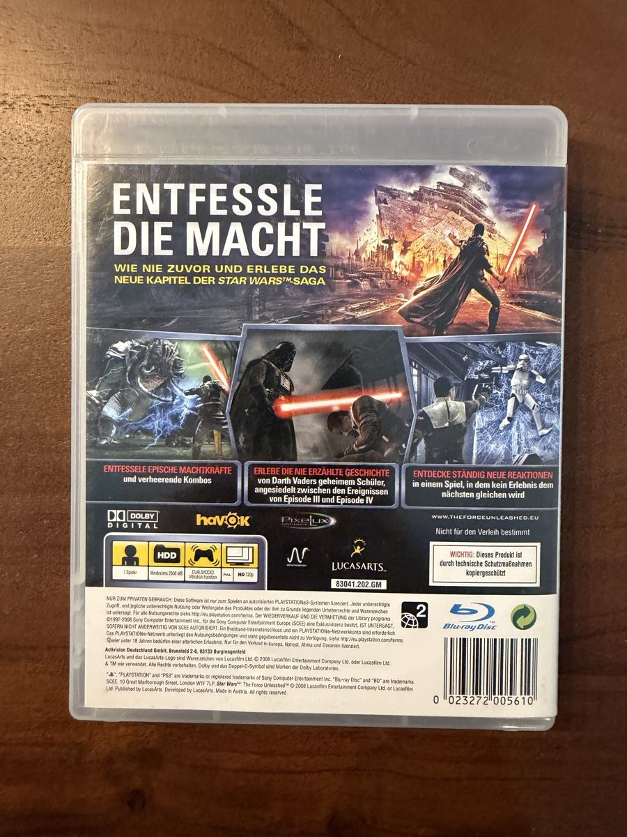Sony Giochi: Star Wars: The Force Unleashed für PS3 – Usato da Thunstetten venduto da Virus_33 2