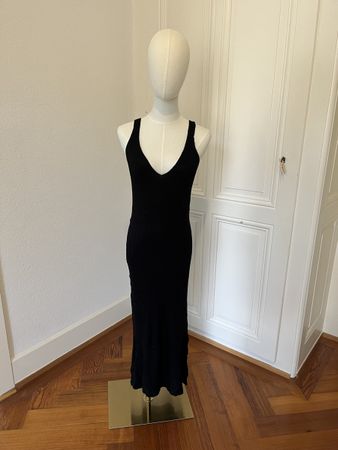 Mango black ribbed dress, size S