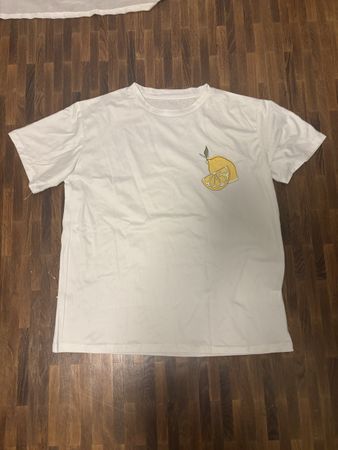 T-Shirt weiss mit Zitronen-Print Grösse M neu
