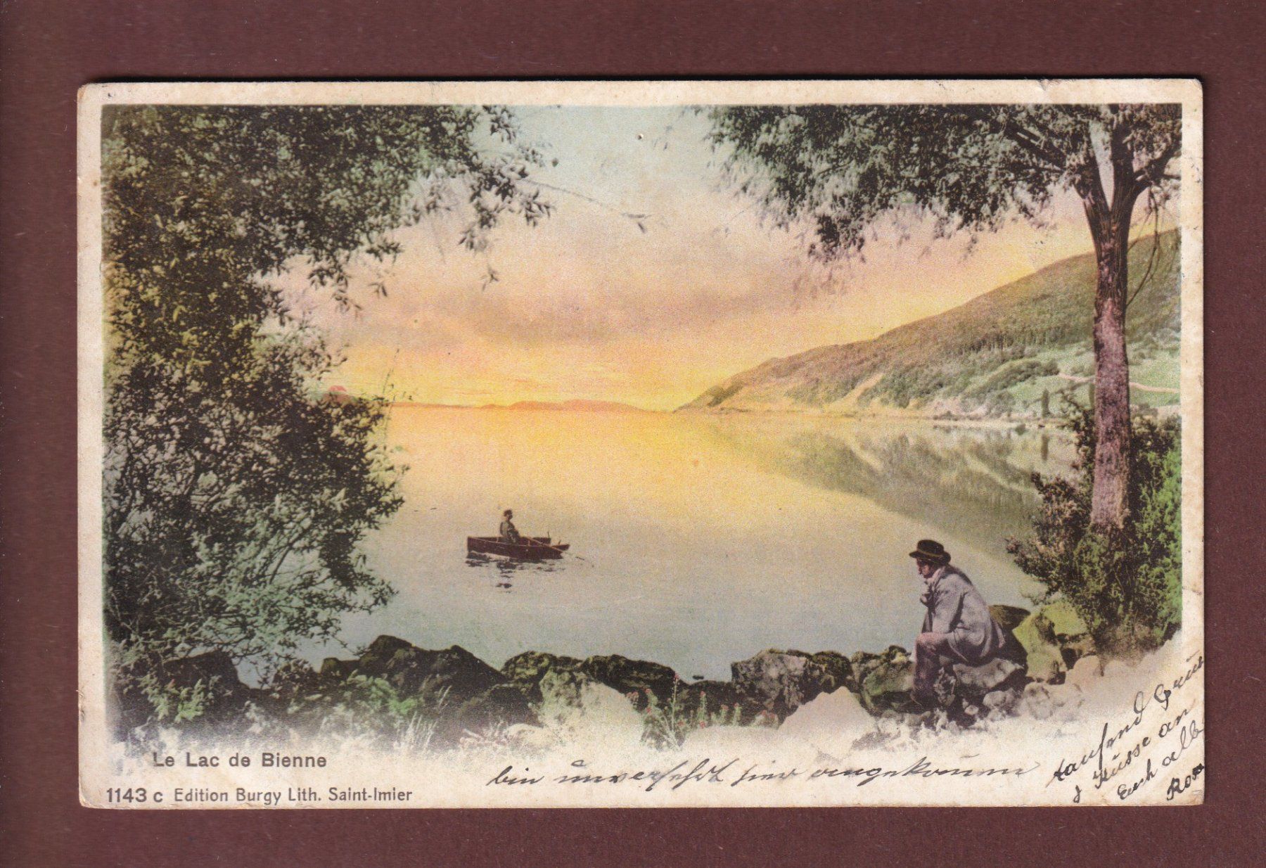 Cartoline postali: LAC DE BIENNE - 1904 – Usato da Pully venduto da nicecards-shop