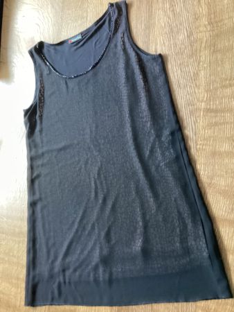 Street One LONGSHIRT/SHIRT Gr.38/M schwarz/unterlegt Leopr.
