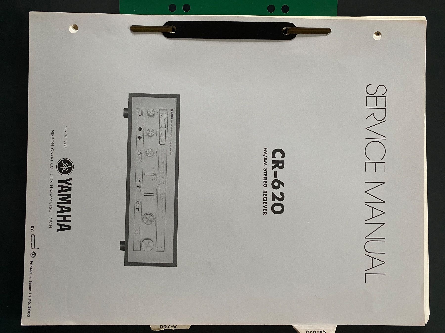 Receiver: Servicemanual YAMAHA Reciever CR-620 – Gebraucht aus Erlenbach ZH von Leaford