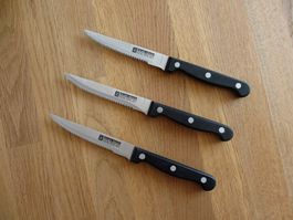 3 Küchenmesser / Steakmesser / Pizzamesser NEU