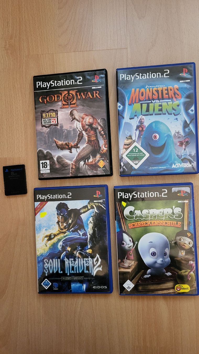 Giochi: Playstation 2 Spiele 4X Set. Memory Card 8MB – Nuovo (secondo la descrizione) da Biel/Bienne venduto da Retrohr