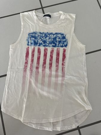 Recycled Karma Top, Grösse M/M, USA Flagge, Sommer Top