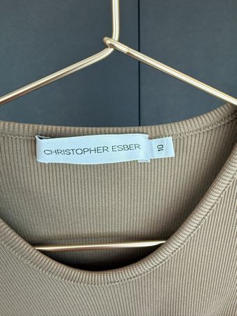 Christopher Esber Cutout Dress - Size 10 - Khaki Knit!
