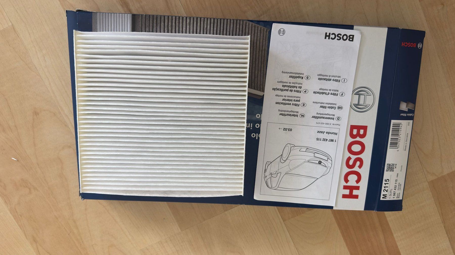 Bosch Tutti pezzi di ricambio auto: Bosch_Innenraumfilter_M2115_CABIN_FILTER – Nuovo e nell'imballaggio originale da Adliswil venduto da kuz_k9cj