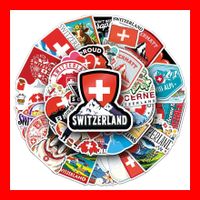 Schweiz Stickerset Stickerbomb Aufkleber Alpen Matterhorn