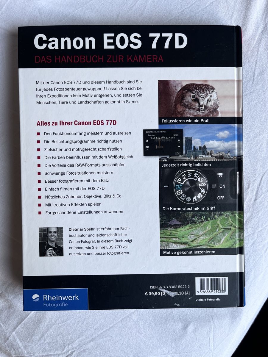 Libri: Canon EOS 77D Handbuch von Dietmar Spehr – Nuovo (secondo la descrizione) da Zürich venduto da a.b.2025 1