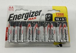 20 stück Energizer Max AA Batterien 1.5V
