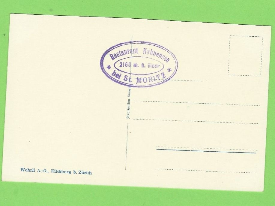 Cartoline postali: St. Moritz, Blick vom Hahnensee – Nuovo (secondo la descrizione) da Zürich venduto da t24_de 1