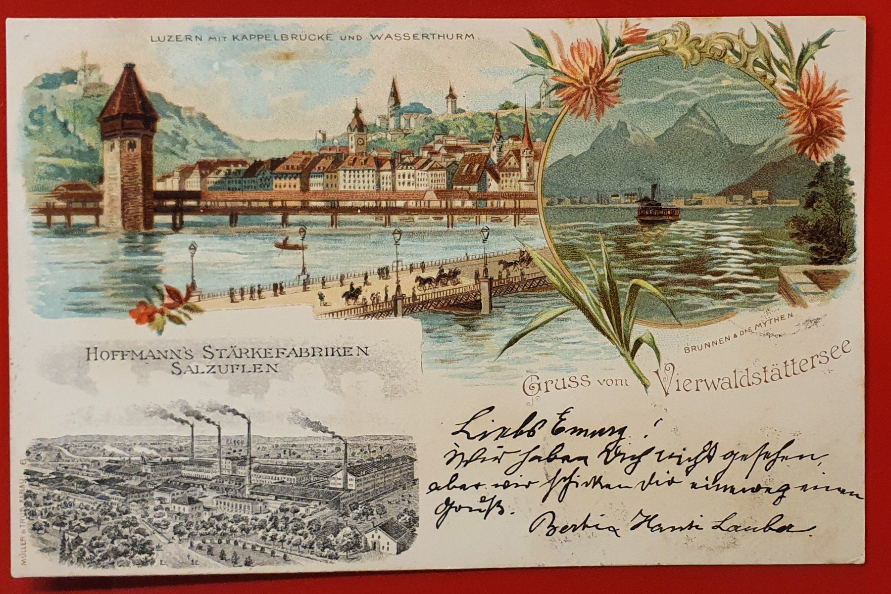 Ansichtskarten: Gruss vom Vierwaldstättersee 1898 – Gebraucht aus Kreuzlingen von Rschweiz1