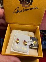 Ohrringe aus 14Kt(585) Gelbgold mit Rubinen