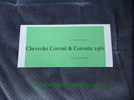 Chevrolet Corvair & Corvette 1961 deutsch/französisch GM-Bie