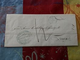 1850 Faltbrief kleiner Rath Chur - Trient Siegel und Stempel