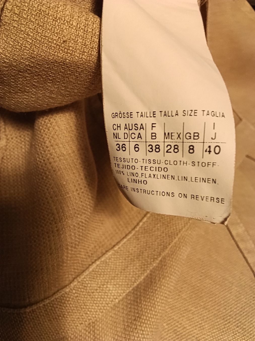Max Mara Giacche: Blazer, S, Max Mara Weekend, 100% lin, beige – Usato da Neuchâtel venduto da Virgule50 8
