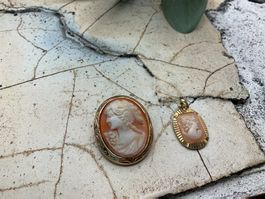 Gemmen Brosche und Anhänger