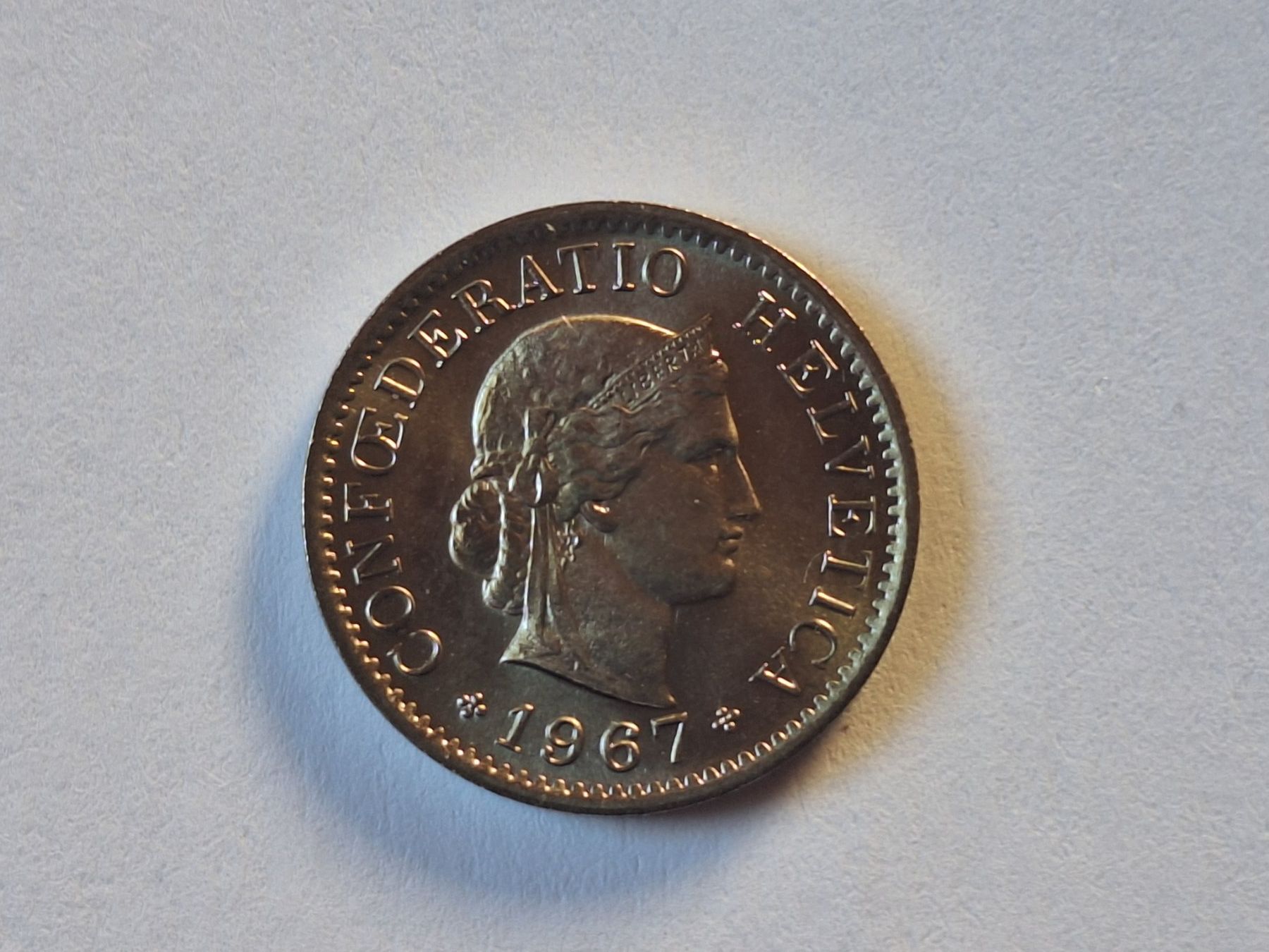 Alle Münzen: 5cts 1967 vz – Gebraucht aus Couvet von zeze03