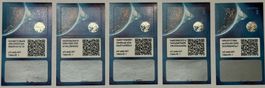 5x Swiss Crypto Stamps 1.0 - ID1 Matterhorn mit NFT