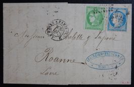 Frankreich Brief Mischfrankatur von 1871 RAR!