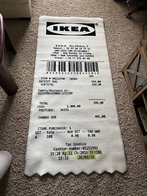 Tappeti: OFF WHITE x IKEA Teppich Rug Receipt – Usato da Heiligkreuz (Mels) venduto da car_rt9w