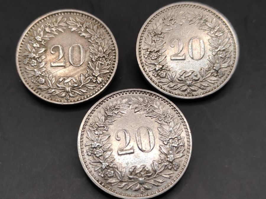 Tutti le monete: 1920 / 1929 / 1939 - 20 Rp. – Usato da Sirnach venduto da Trekk64 1