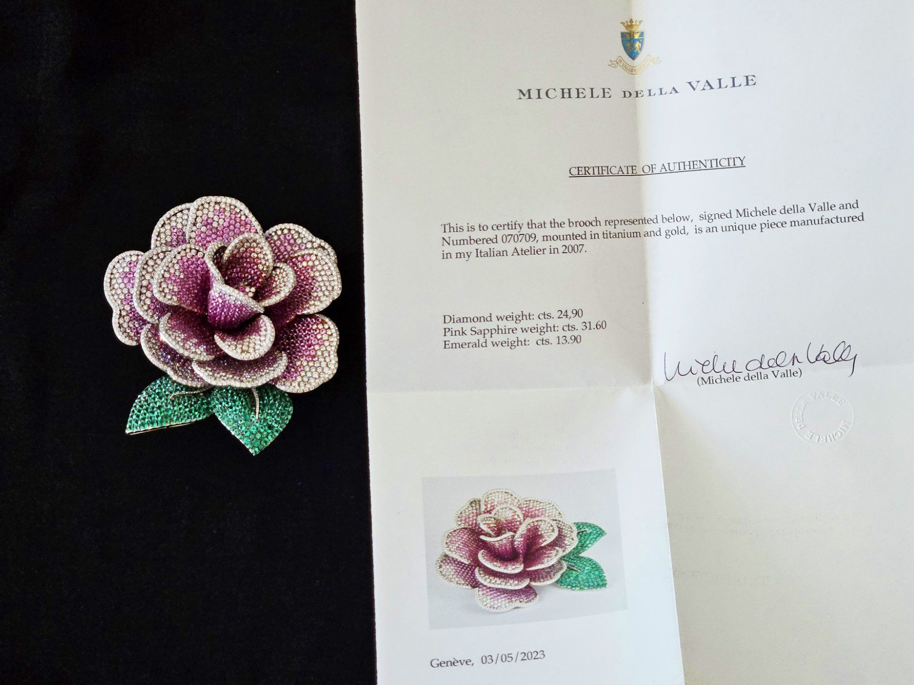 Spille & Fermagli: Exklusive Blumenbrosche von Michele della Valle – Usato da Riazzino venduto da d3s_8fgj 6