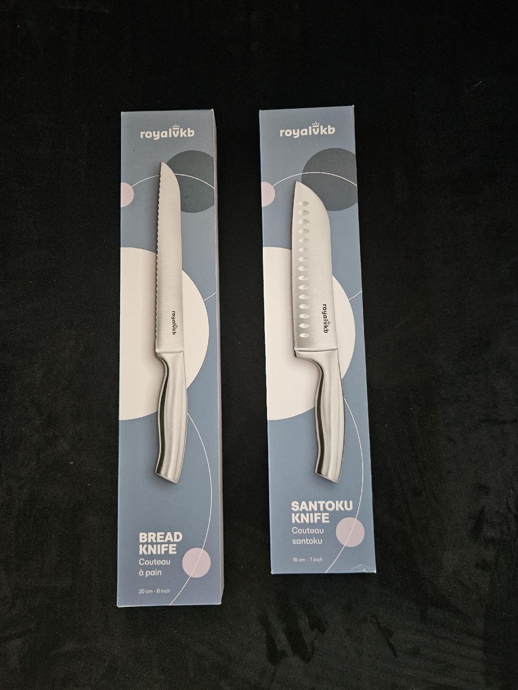 Coltelli: Royalvbk Santoku + Bread Knife – Nuovo e nell'imballaggio originale da Bonstetten venduto da testimo1124