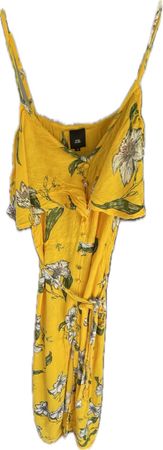 River Island Summer Dress, Size S, Yellow Floral Design