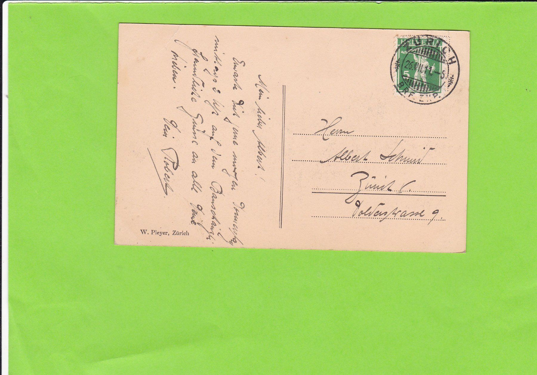 Cartoline postali: Zürich vom Polytechnikum – Usato da St. Peterzell venduto da neckertal 1