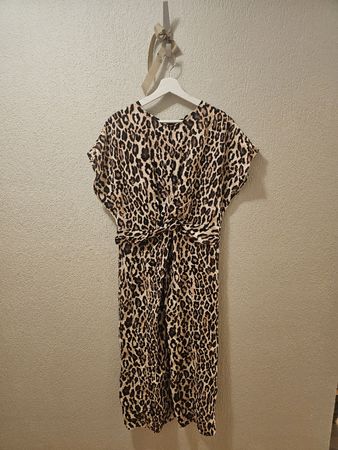 Next Leo Print Viskose Kleid Grösse 44 