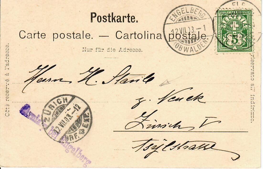Cartes postales: Engelberg  1903 – D'occasion à Hochdorf par Ziegel-16 1
